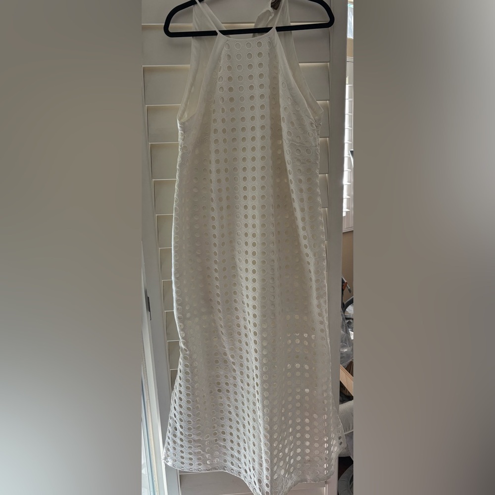 Anthropologie White Eyelet Maxi Dress